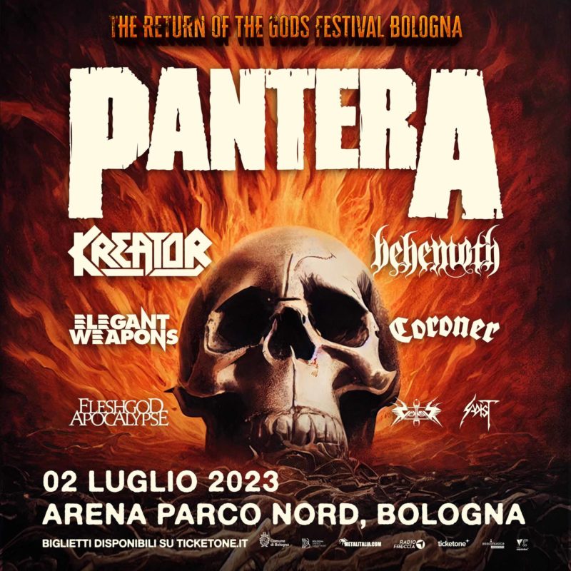 PANTERA lineup completa di The Return Of The Gods Bologna